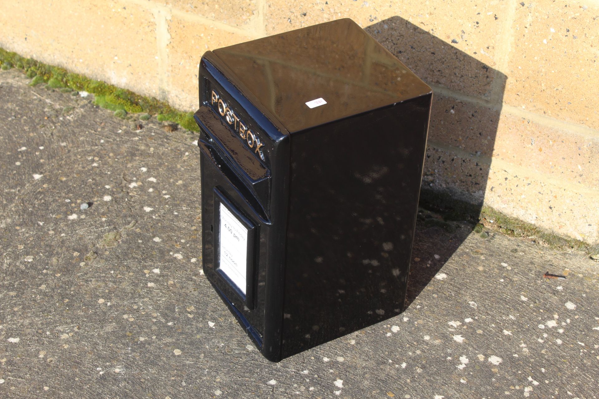 Black postbox (270mm deep). V