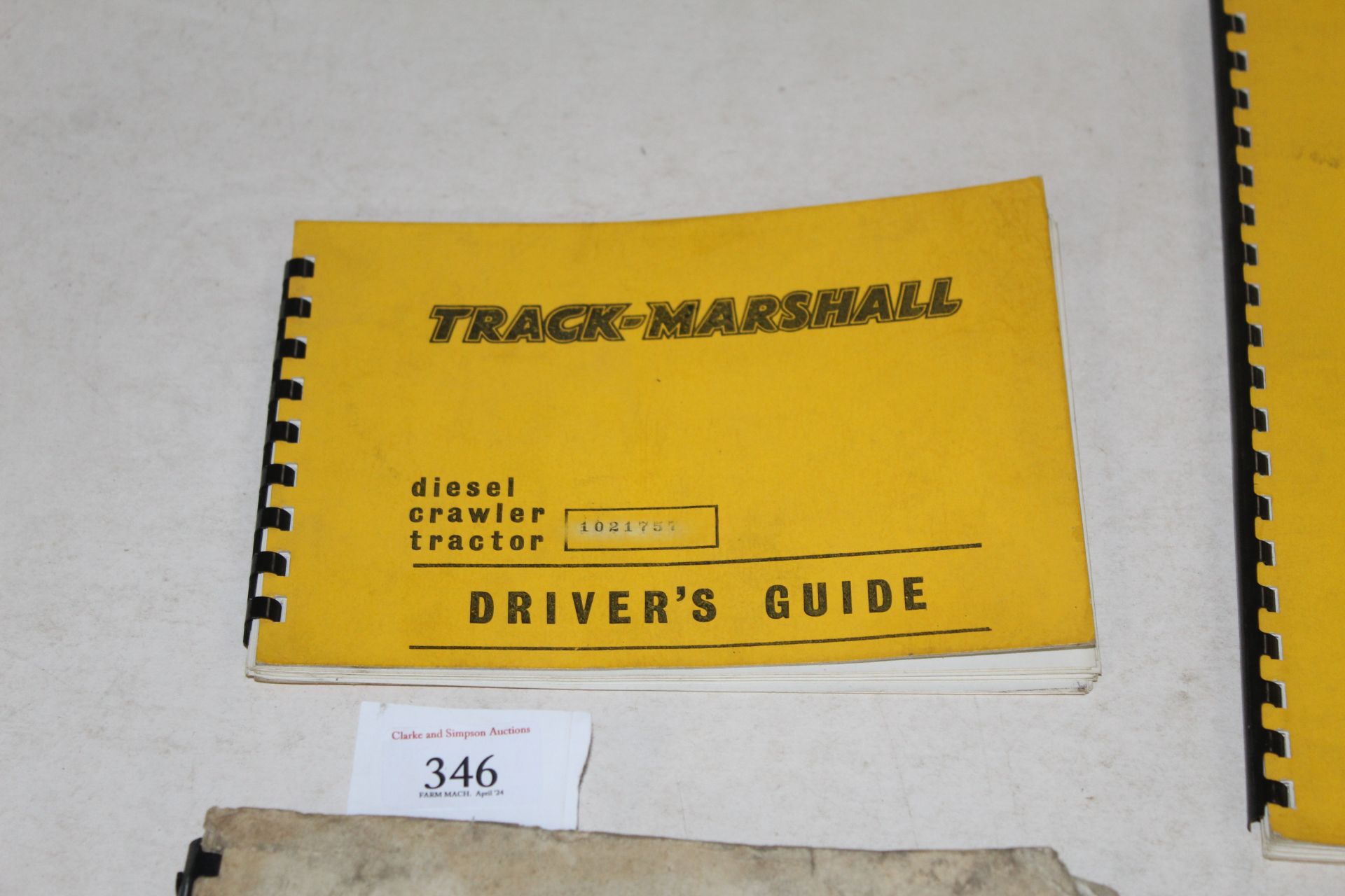 Various Track Marshall manuals. - Image 4 of 4