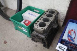 MGB 1800cc block. With various parts including con