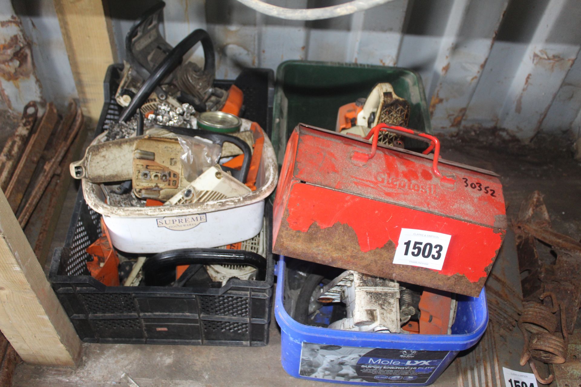 Various chainsaw spares.