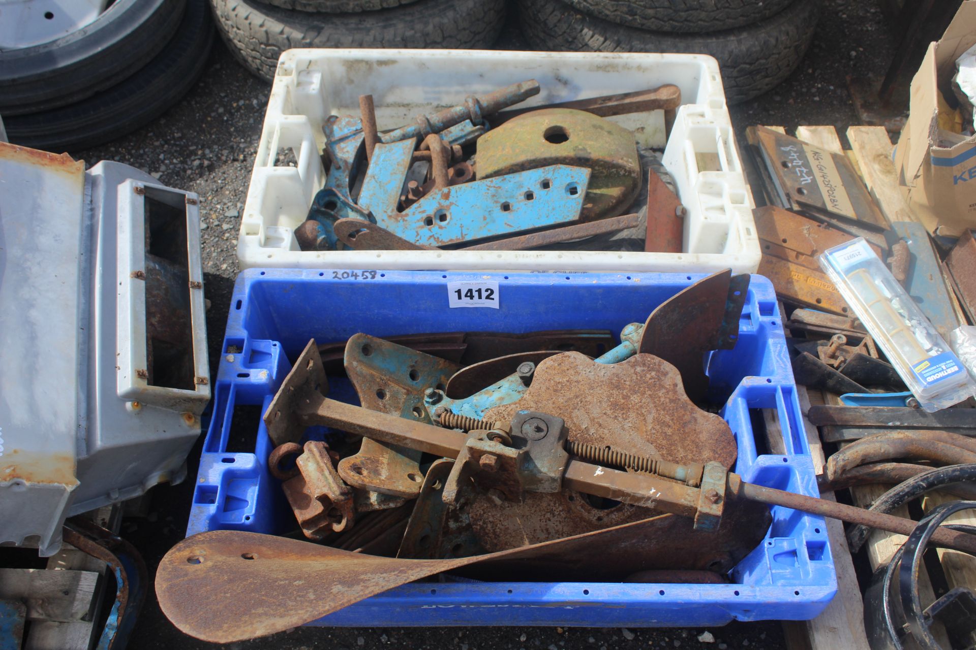 Ransomes plough parts.