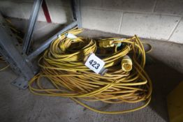 Quantity 110v cables and joiners.