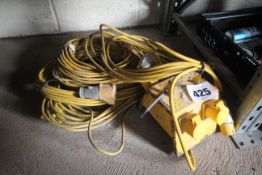 Quantity 110v cables and joiners.