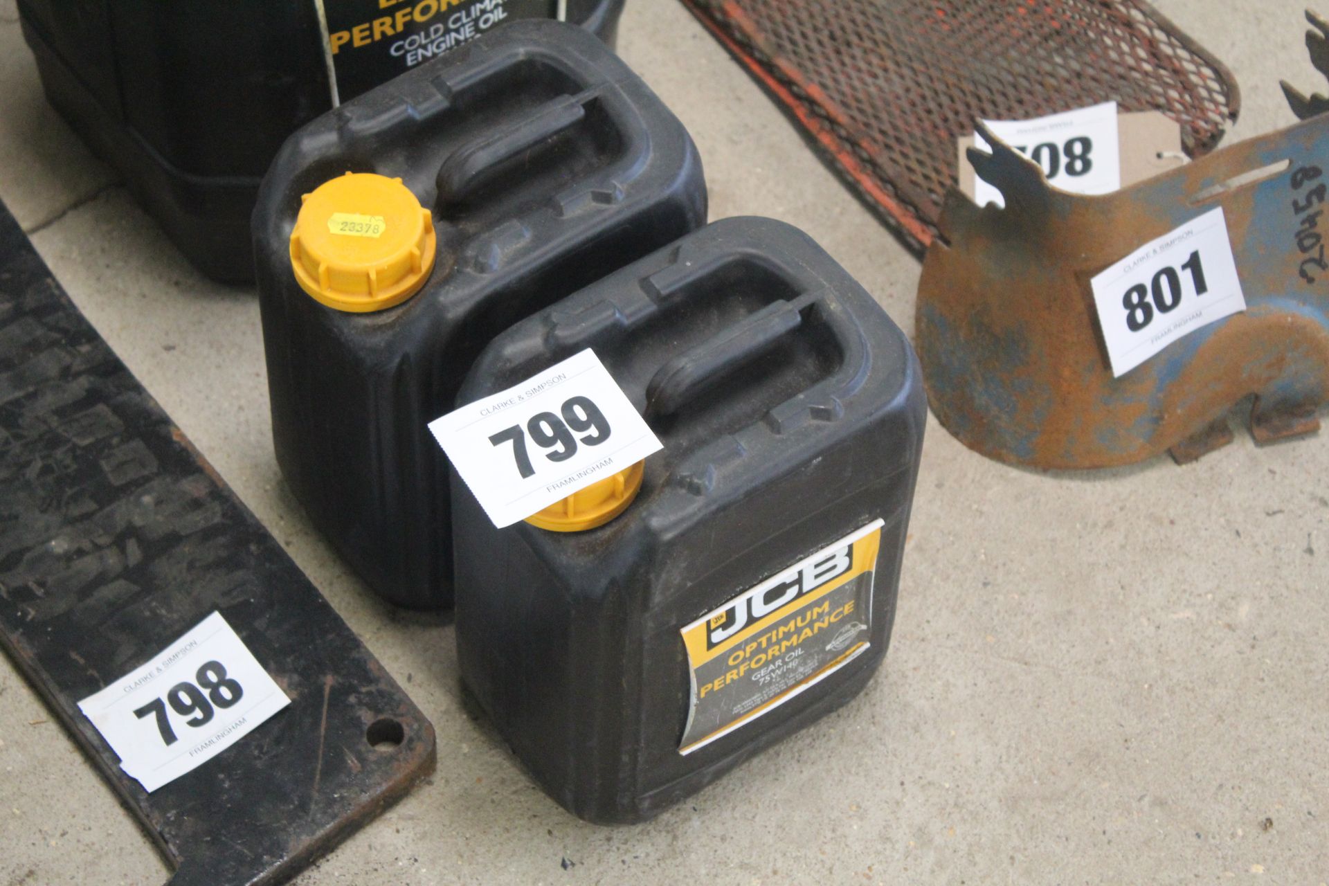 2x 5lt JCB 75W/140 Gear Oil Part No.4000/4801. V