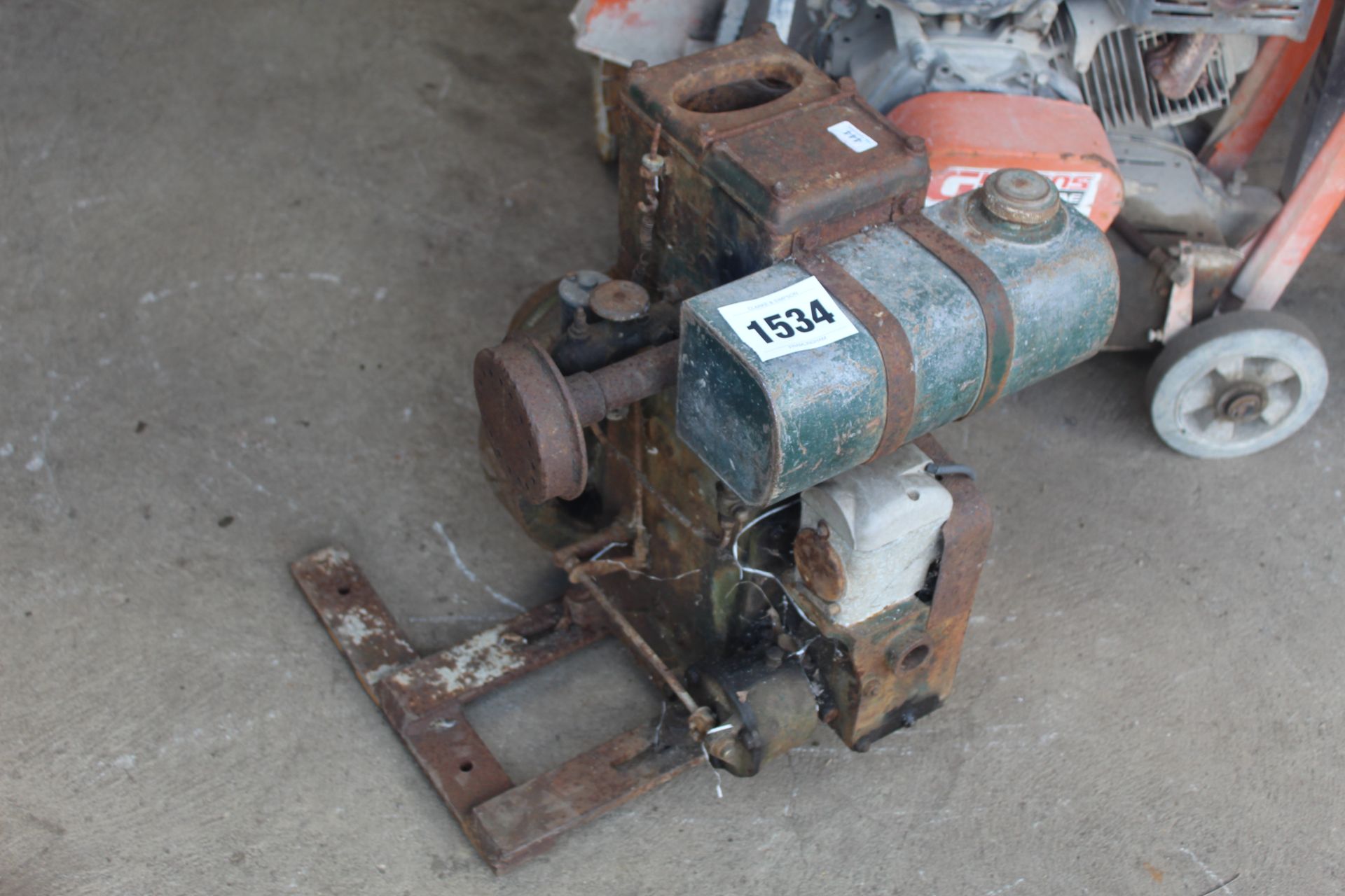 Lister D stationary engine, vendor reports in work