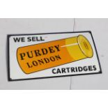 Purdey cartridge vitreous sign. V