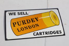 Purdey cartridge vitreous sign. V