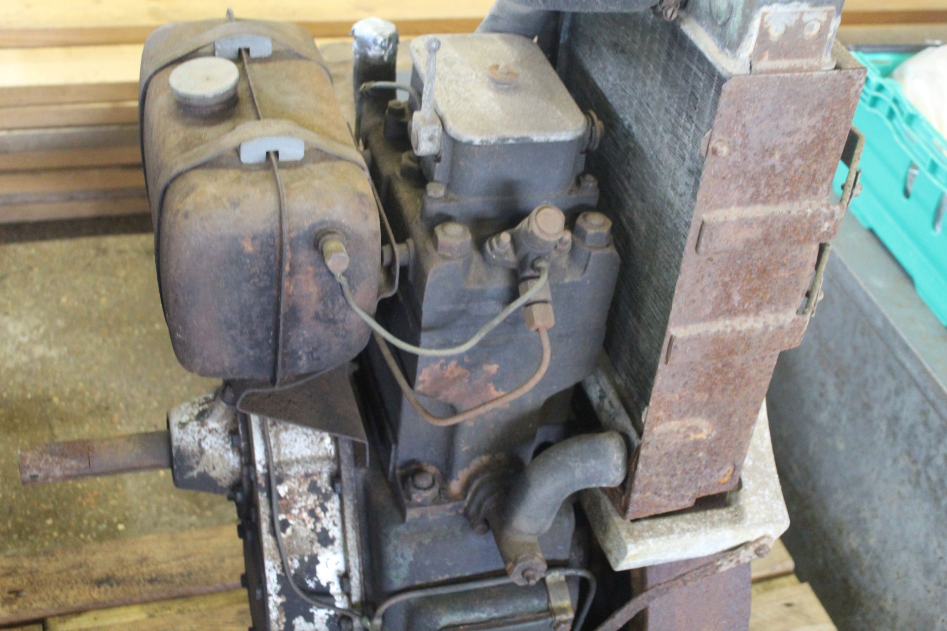 Petter AV1 diesel 5bhp water cooled stationary engine. With radiator and fan. For restoration. V - Image 3 of 8