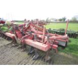 HeVa 3.5m Combi-Lift 7 lege subsoiler. Coupled to HeVa Disc Roller. Comprising two rows of discs and