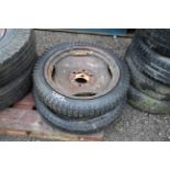 2x Ferguson front wheels and tyres. V