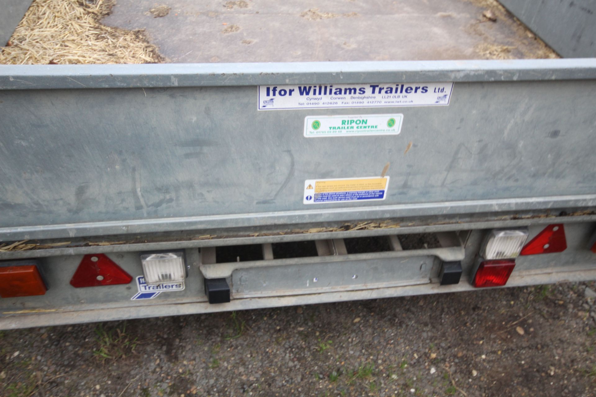 Ifor Williams 16ft twin axle flat bed trailer. With sides. V - Image 18 of 32