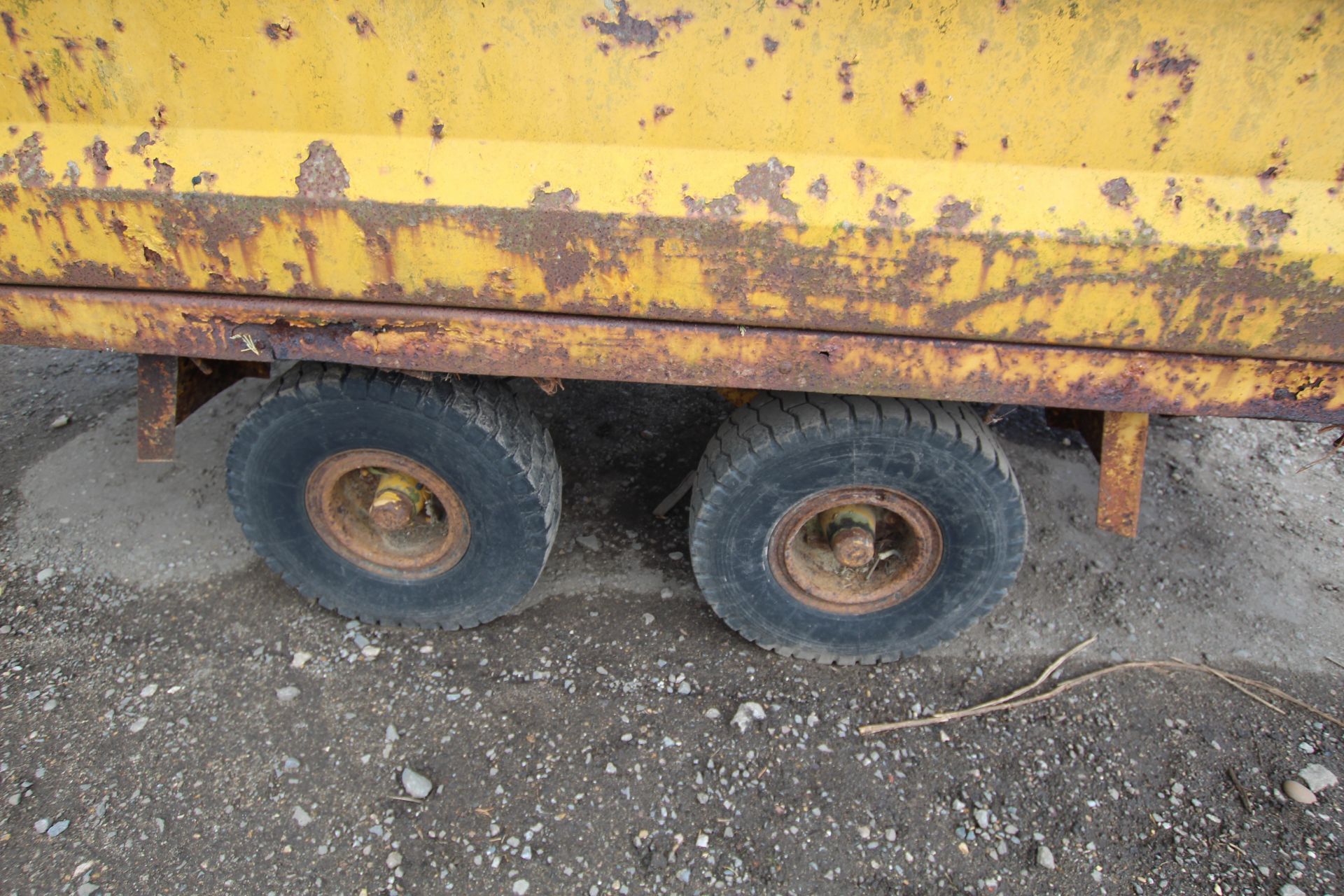 Lynton 10ft x 5ft twin axle trailer. With drop sides. Floor requires attention. V - Image 16 of 21