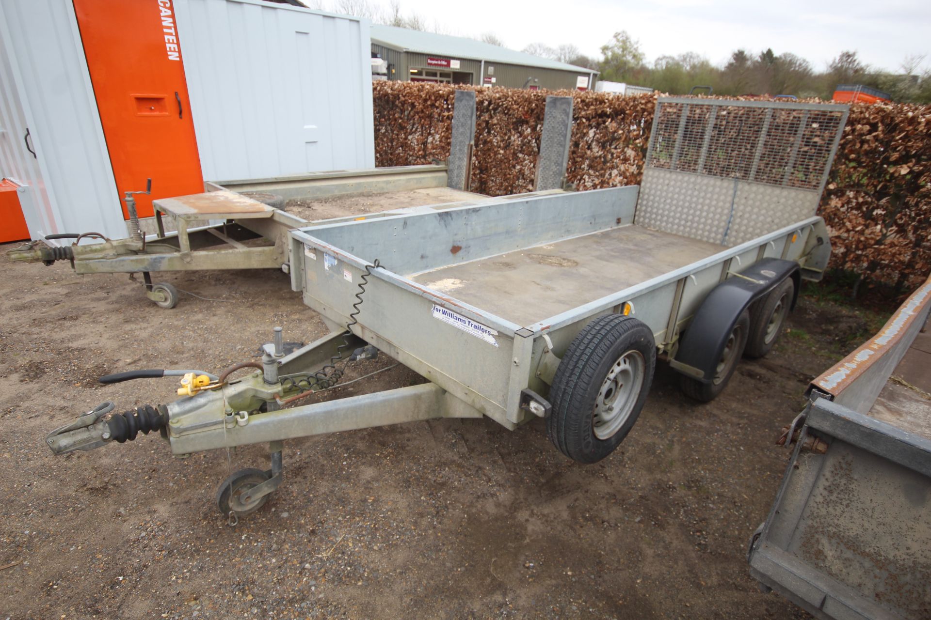 Ifor Williams GD125 MK3 12ft x 5ft twin axle general purpose trailer. With full width ramp. Key