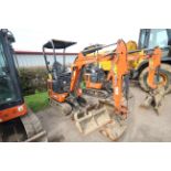 Hitachi Z-Axis 19U 1.9T rubber track excavator. 2020. 1,198 hours. Serial number HCM ABM5ZC00030919.