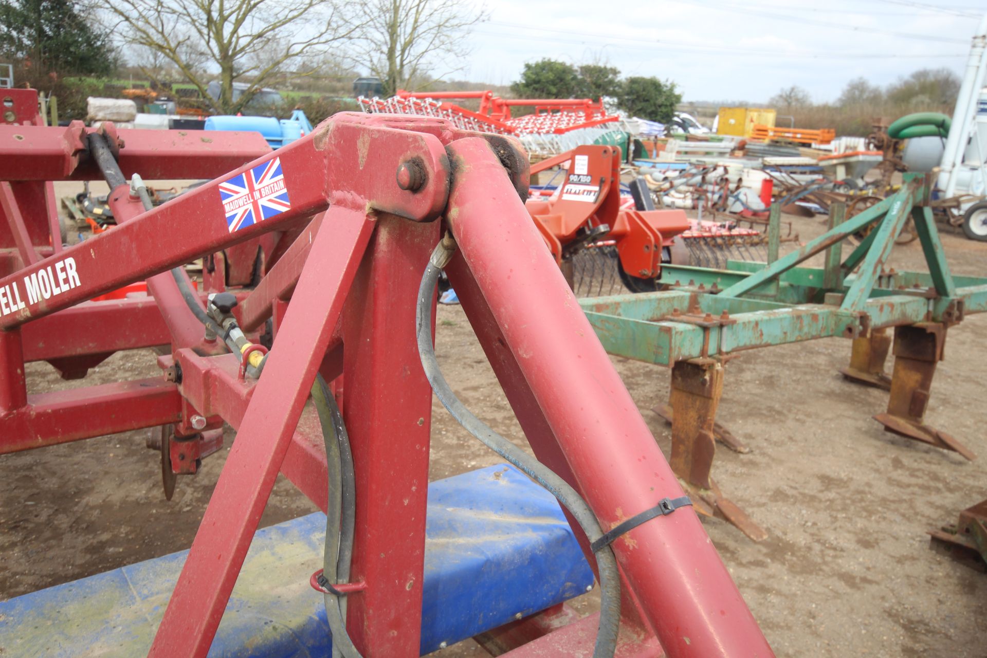 Hankins Maidwell Moler trailed single leg mole plough (no leg). Serial number 17411. V - Bild 4 aus 24