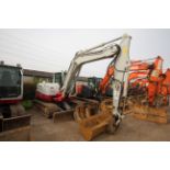 Takeuchi TB290 9T rubber track excavator. 2018. 5,524 hours. Serial number 190200976. With 4x