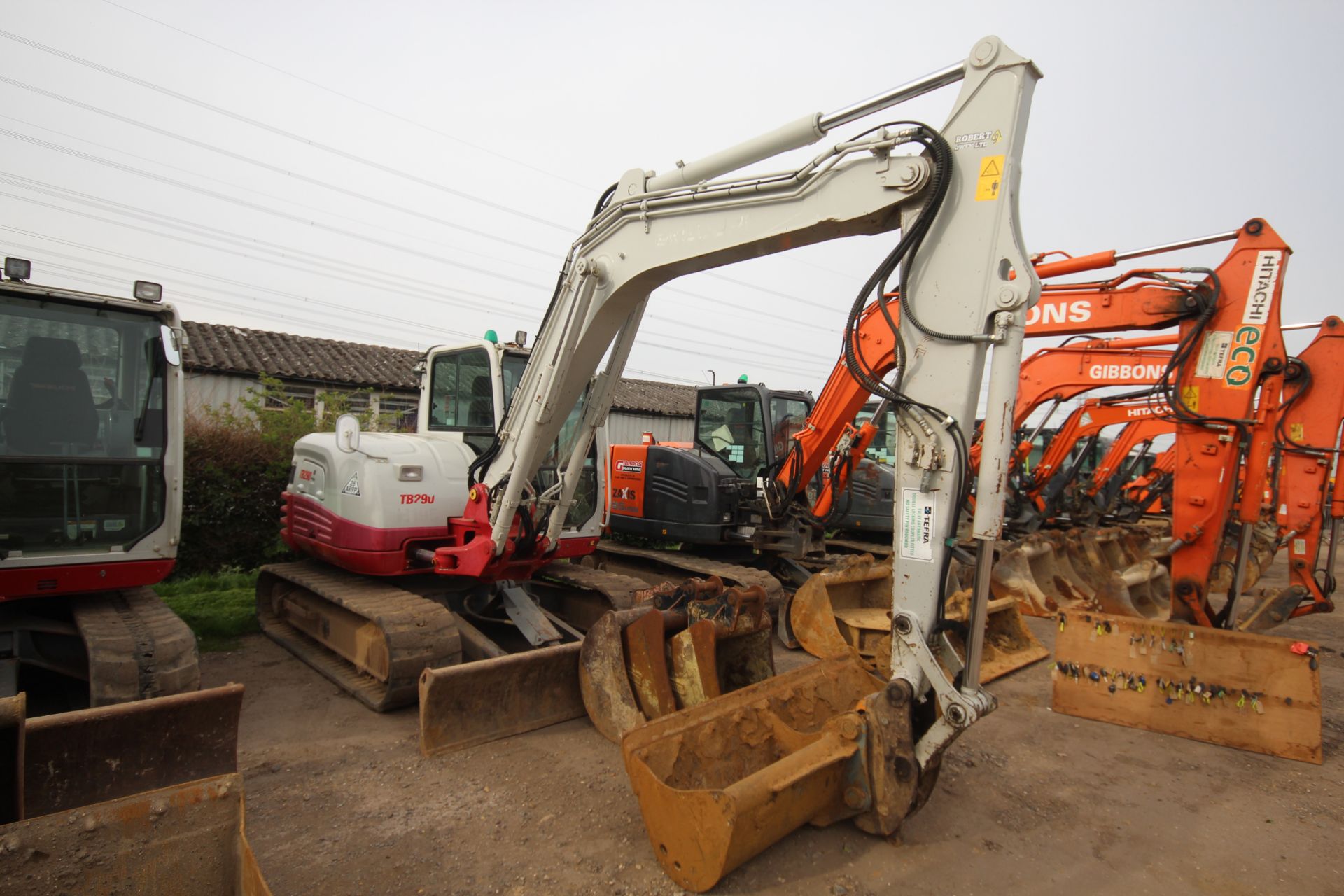 Takeuchi TB290 9T rubber track excavator. 2018. 5,524 hours. Serial number 190200976. With 4x