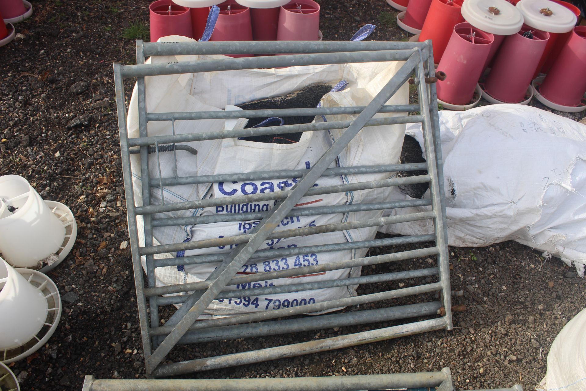 2x galvanised 4ft x 4ft pedistrian field gate. V