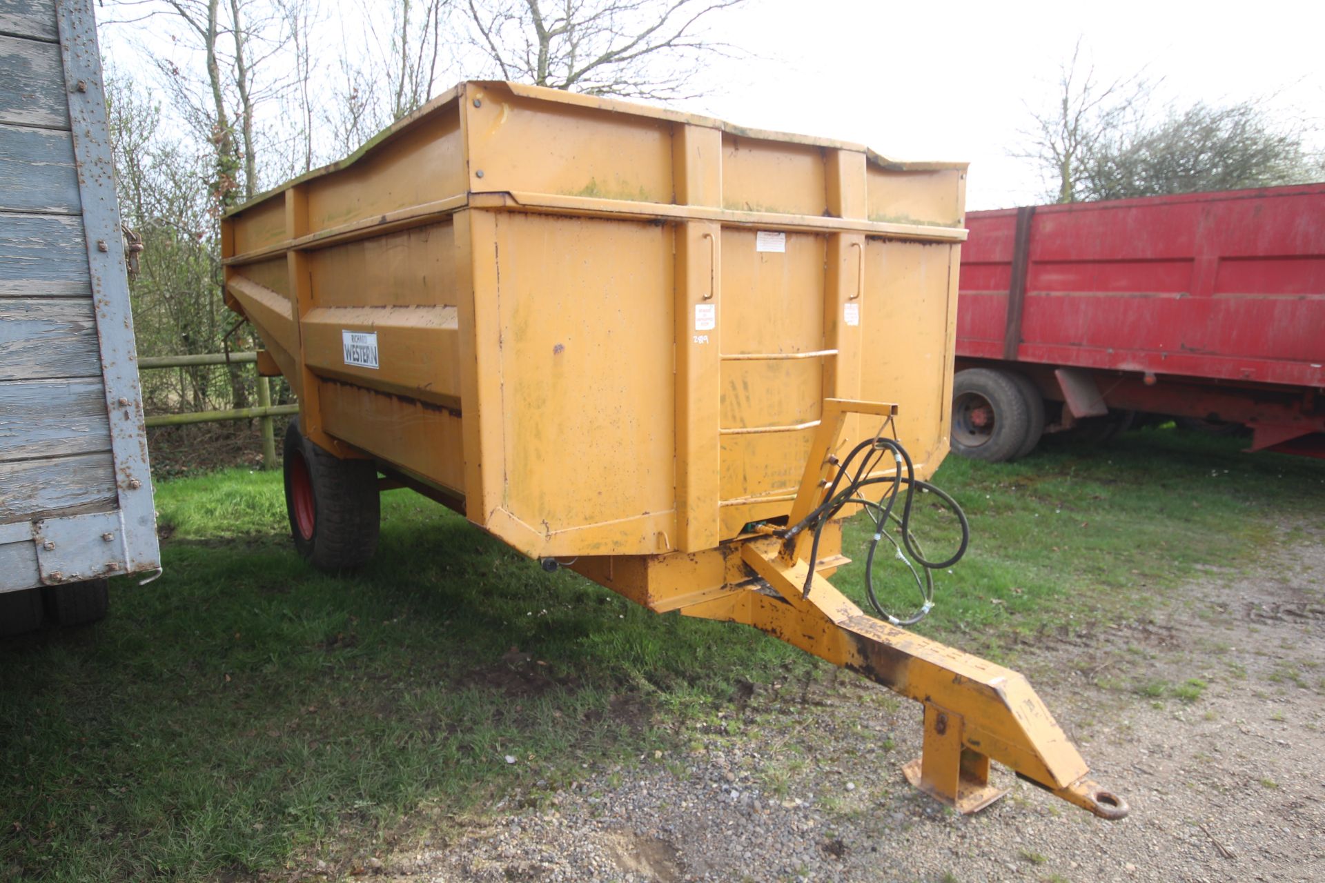 Richard Western 10T single axle dump trailer. 1992. With greedy boards and tailgate. Owned from new. - Image 2 of 23