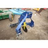 Single leg mole plough for compact tractor. With crumbler. Paperwork held.