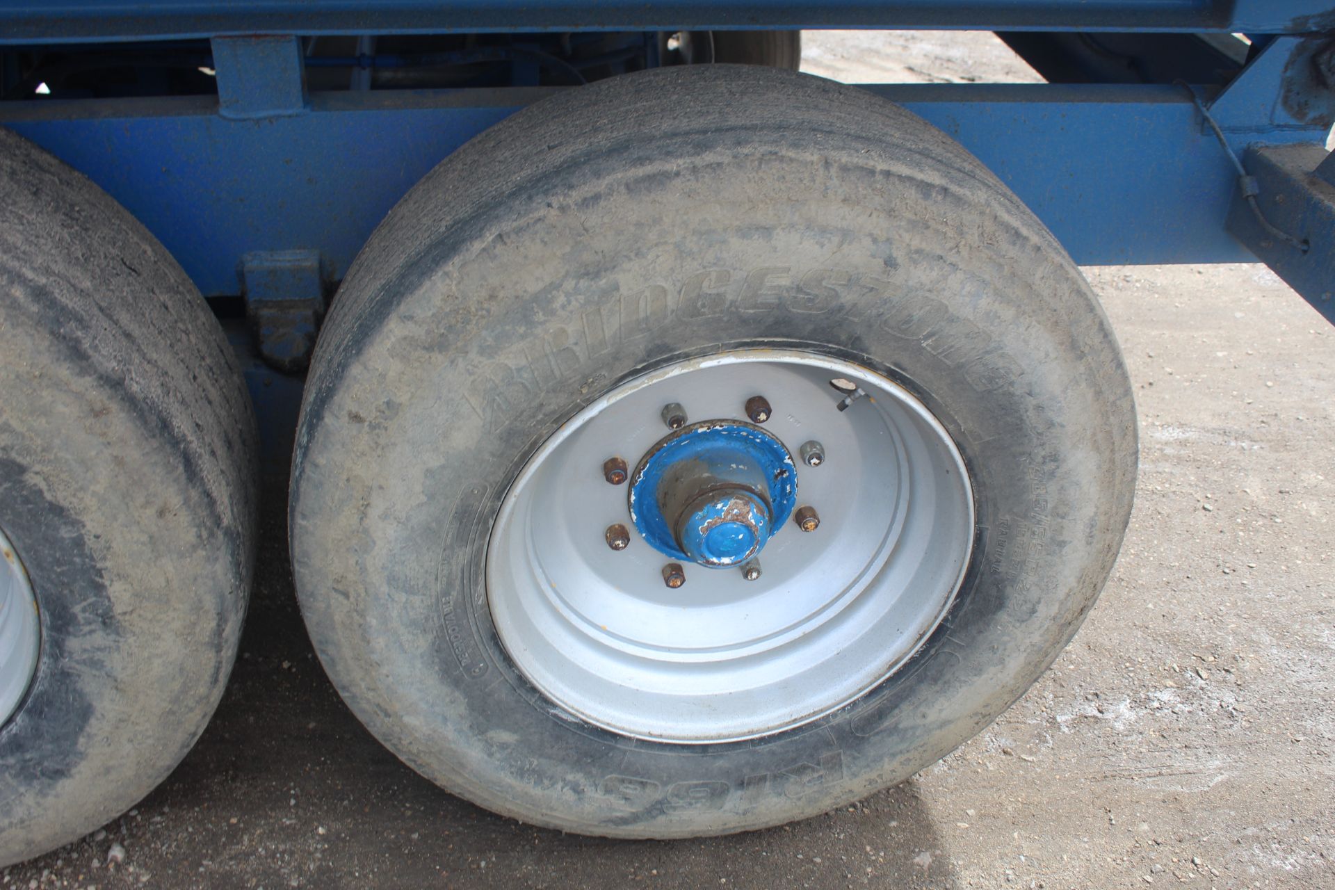 AS Marston 12T twin axle tipping trailer. With super single wheels and tyres and roll over sheet. - Image 15 of 50