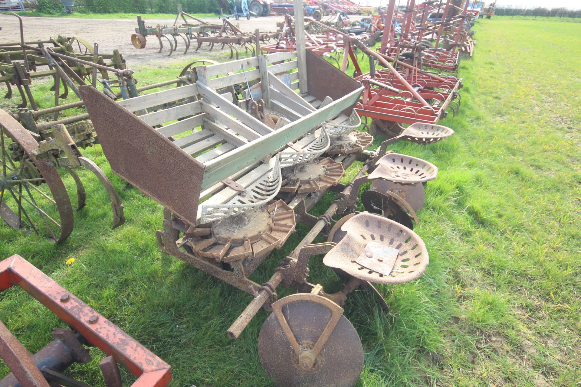 Vintage three row PTO driven potato planter. V - Image 2 of 15