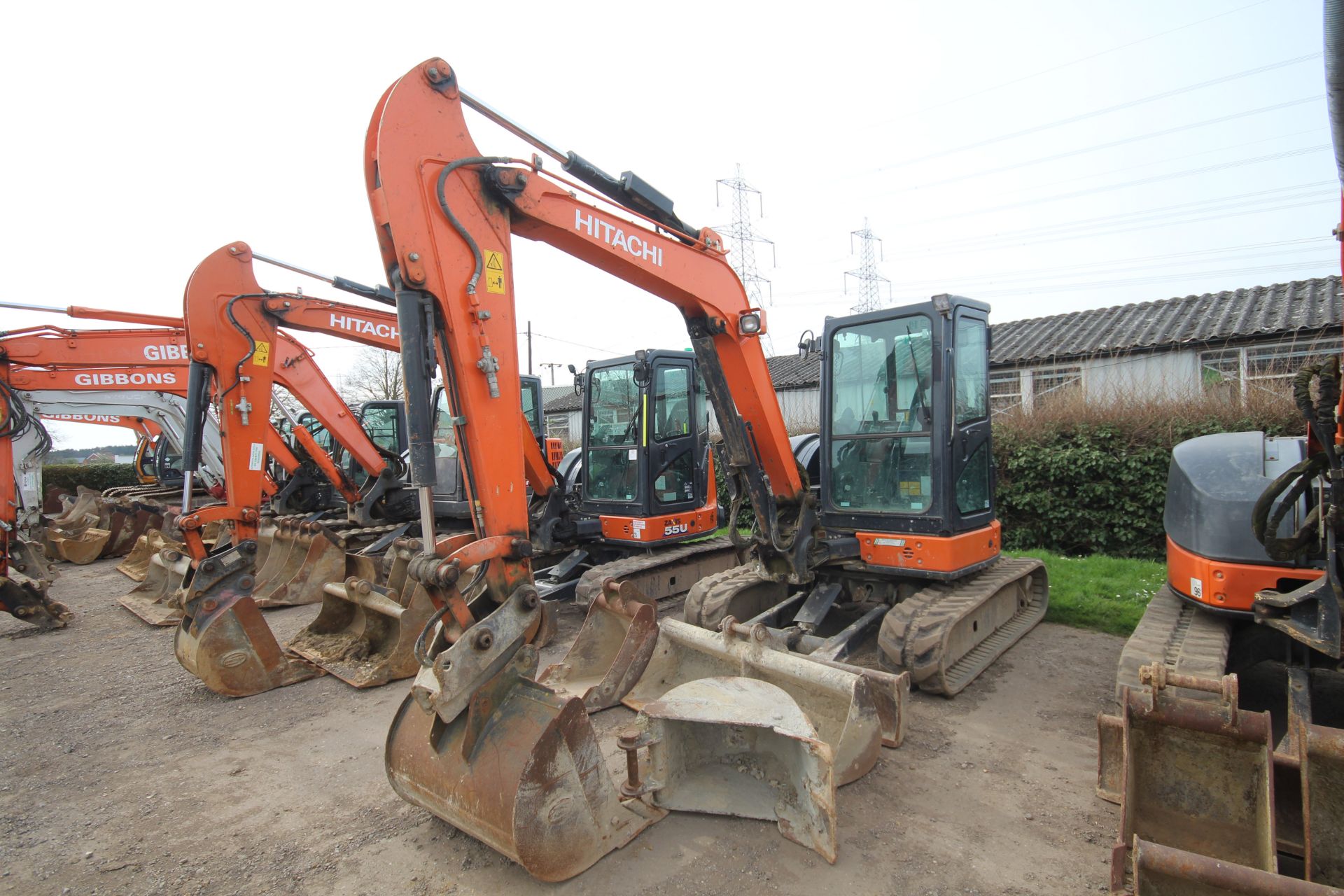 Hitachi ZX55U-5A CLR 5.5T rubber track excavator. 2018. 3,217 hours. Serial number HCMA - Image 2 of 85