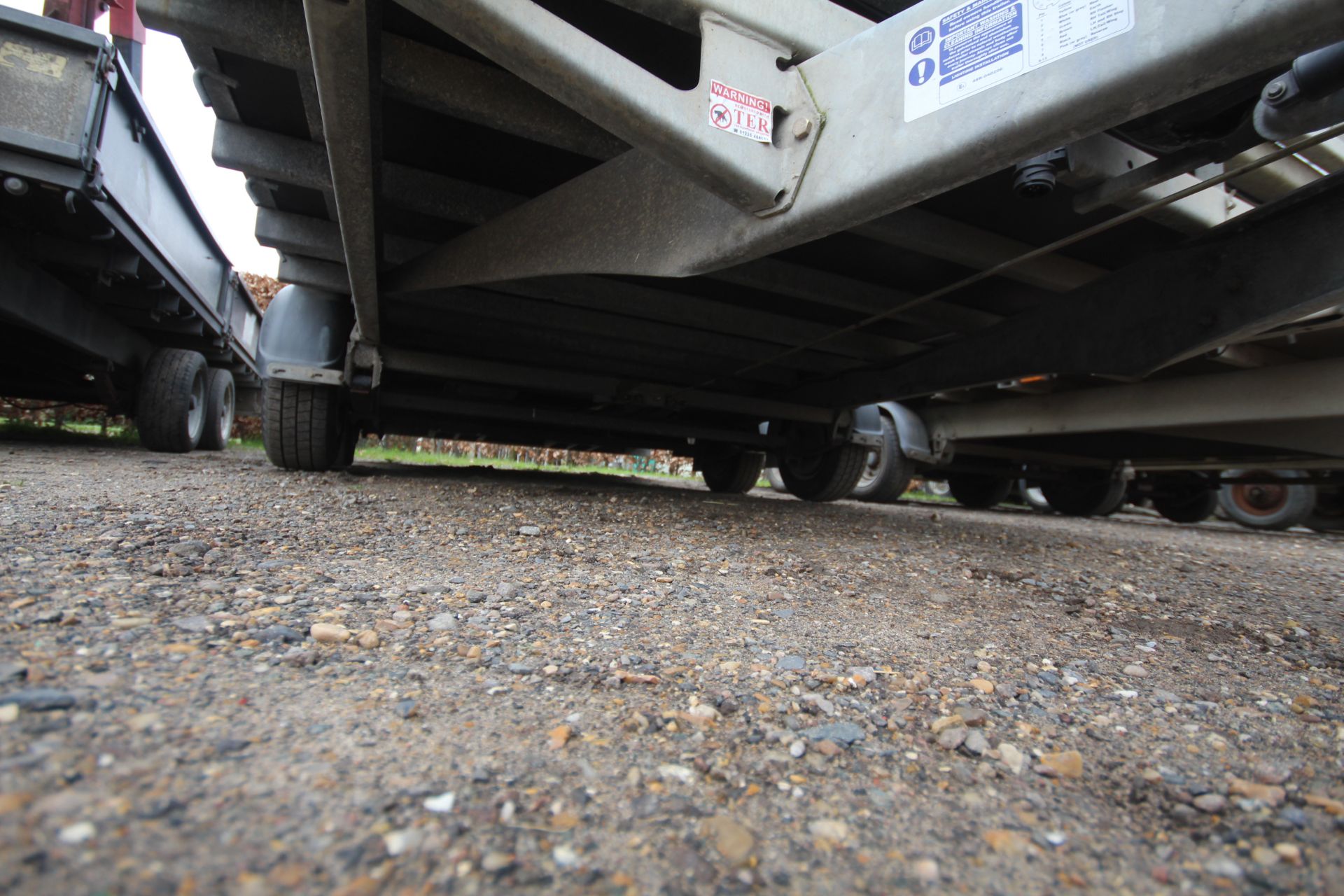 Ifor Williams 2CB LM147 B2 14ft twin axle beavertail trailer. With drop sides and alloy ramps. Key - Image 5 of 35