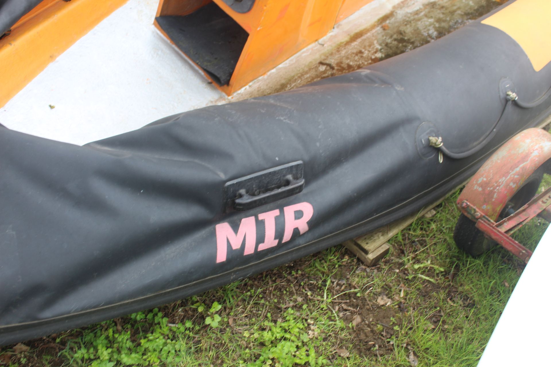 Mir 17ft rib. With fibreglass hull, consol and seat. No trailer, outboard or steering. - Image 7 of 14