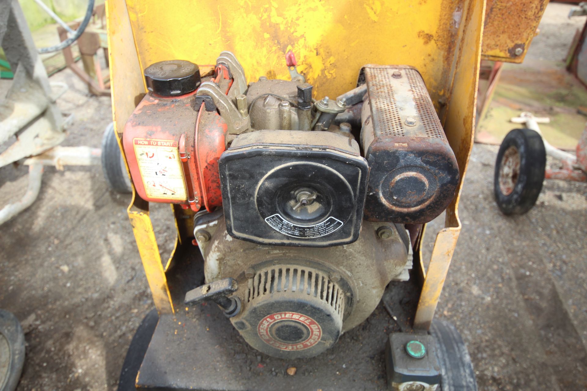 Site cement mixer. With diesel engine. Manual held. - Image 6 of 13