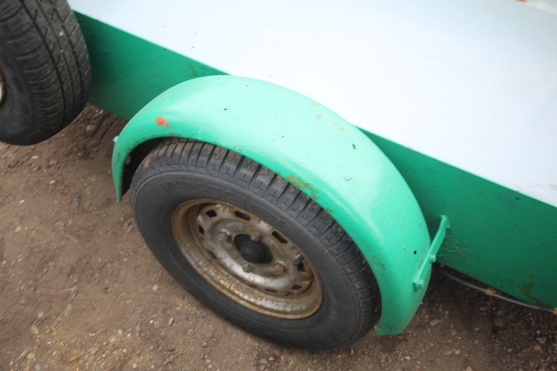 Single axle car trailer to carry quad/ ride-on mower. With rear ramp, lights and spare wheel. - Image 18 of 23