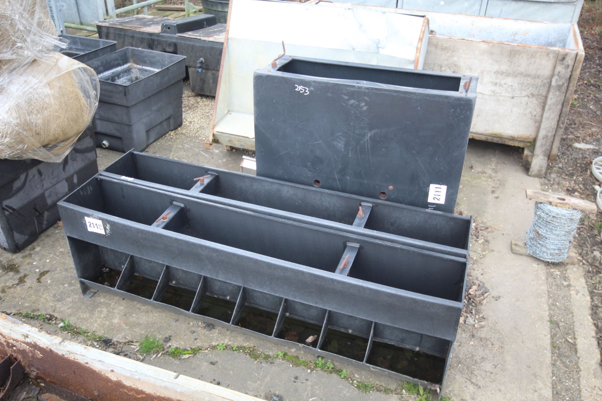 3x pig feeders. V