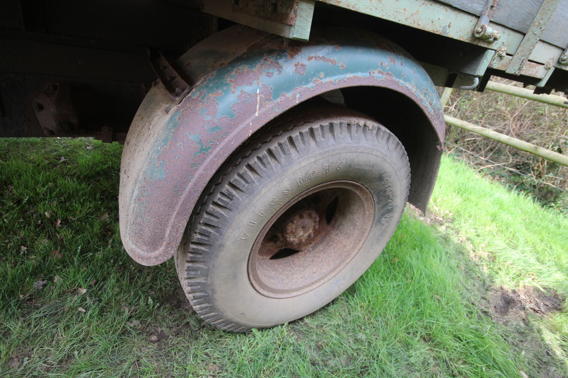 10T single axle lorry conversion wooden sided tipping trailer. - Image 12 of 25