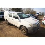 Toyota Hilux 2.5L diesel manual double cab pick-up. Registration FD11 UHA. Date of first