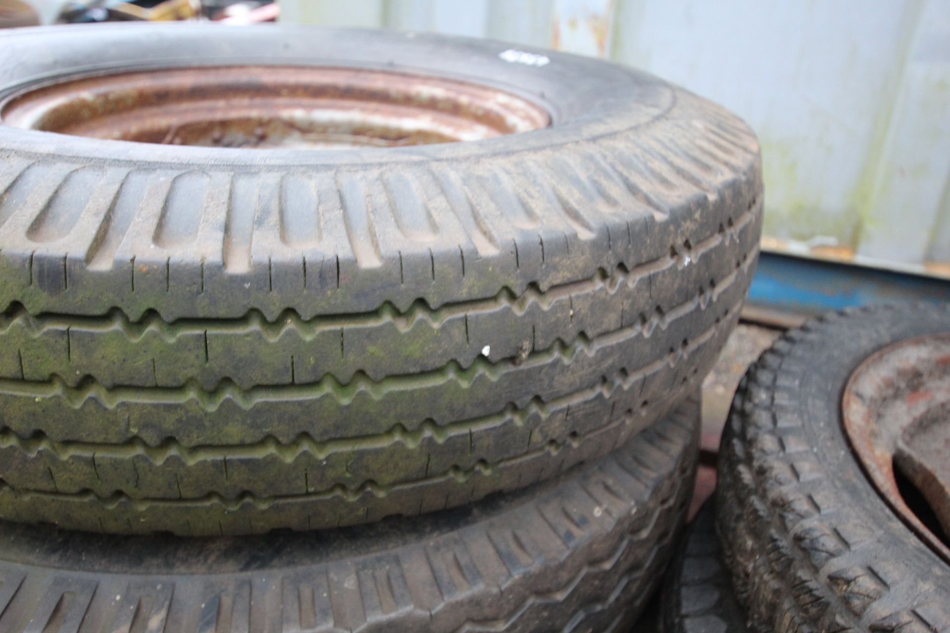 Pair of Ferguson trailer wheels and tyres. V - Image 3 of 4