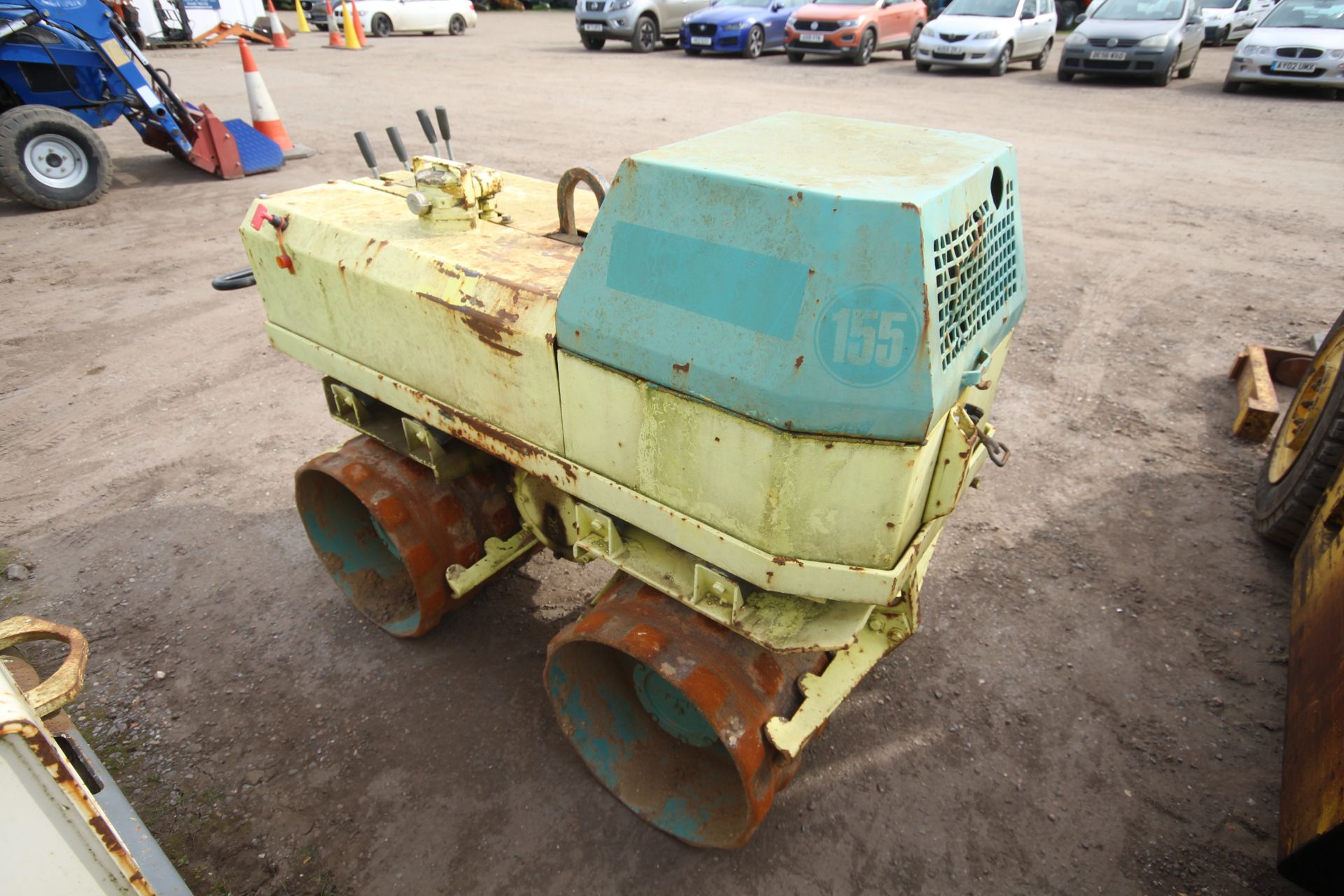 Rammax double drum trench roller. With Hatz diesel engine. Key held. V - Image 3 of 13