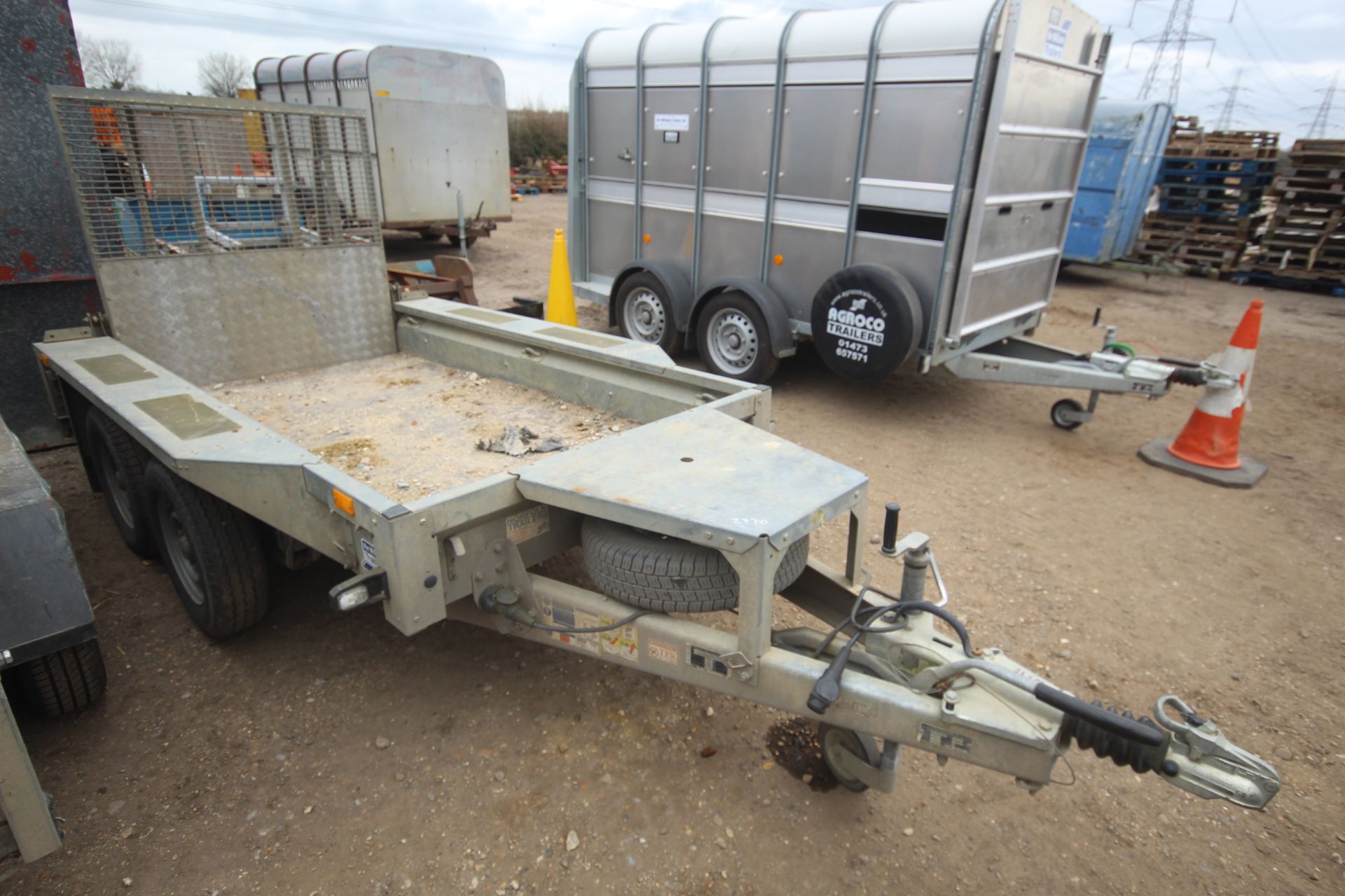 Ifor Williams GX84 8ft x 4ft twin axle plant trailer. With full width ramp. For sale on behalf of
