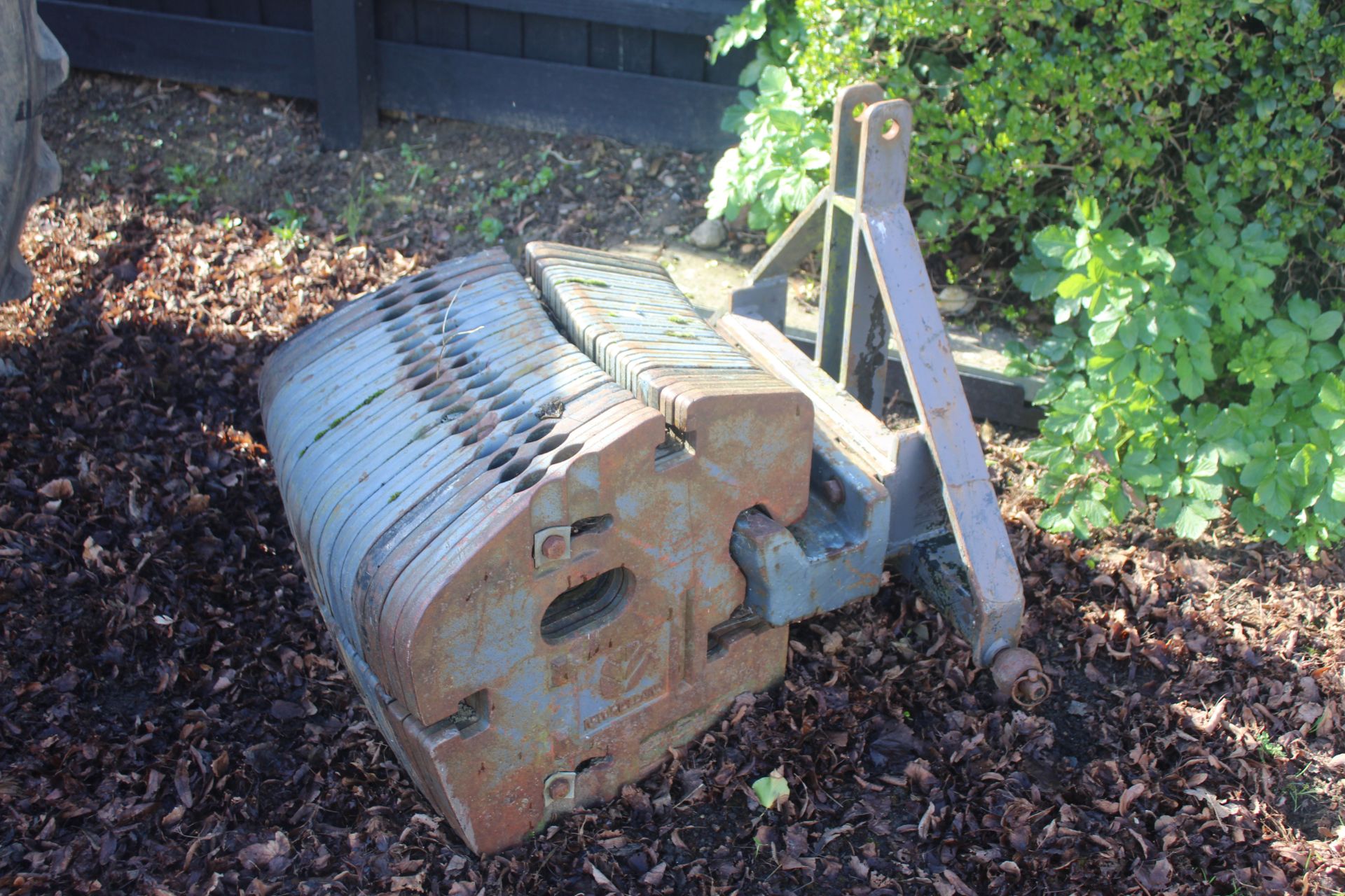 New Holland front weights on linkage frame. From a local Deceased estate.