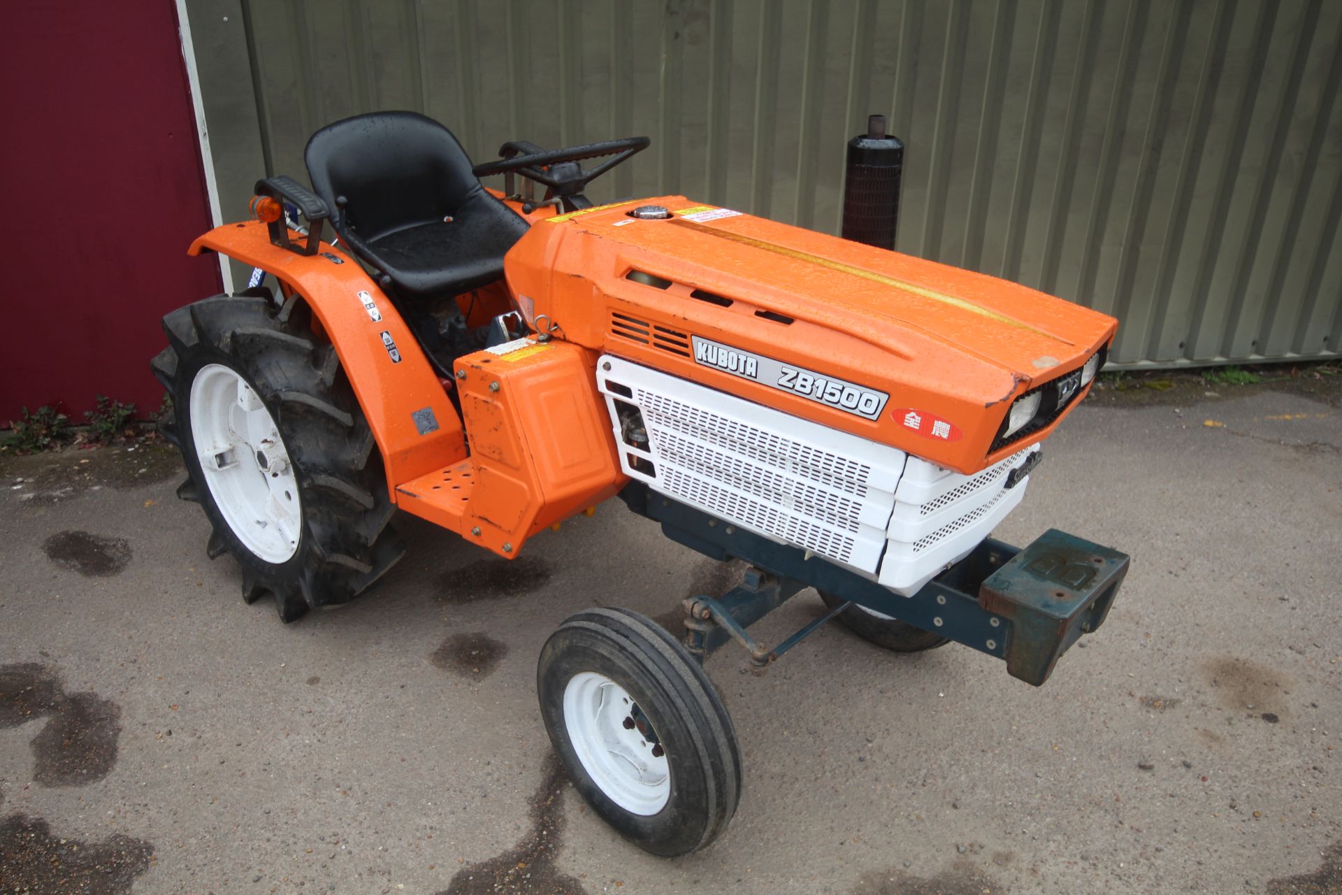 Kubota ZB1500 2WD compact tractor. 896 hours. 8-18 rear wheels and tyres @ 90%.