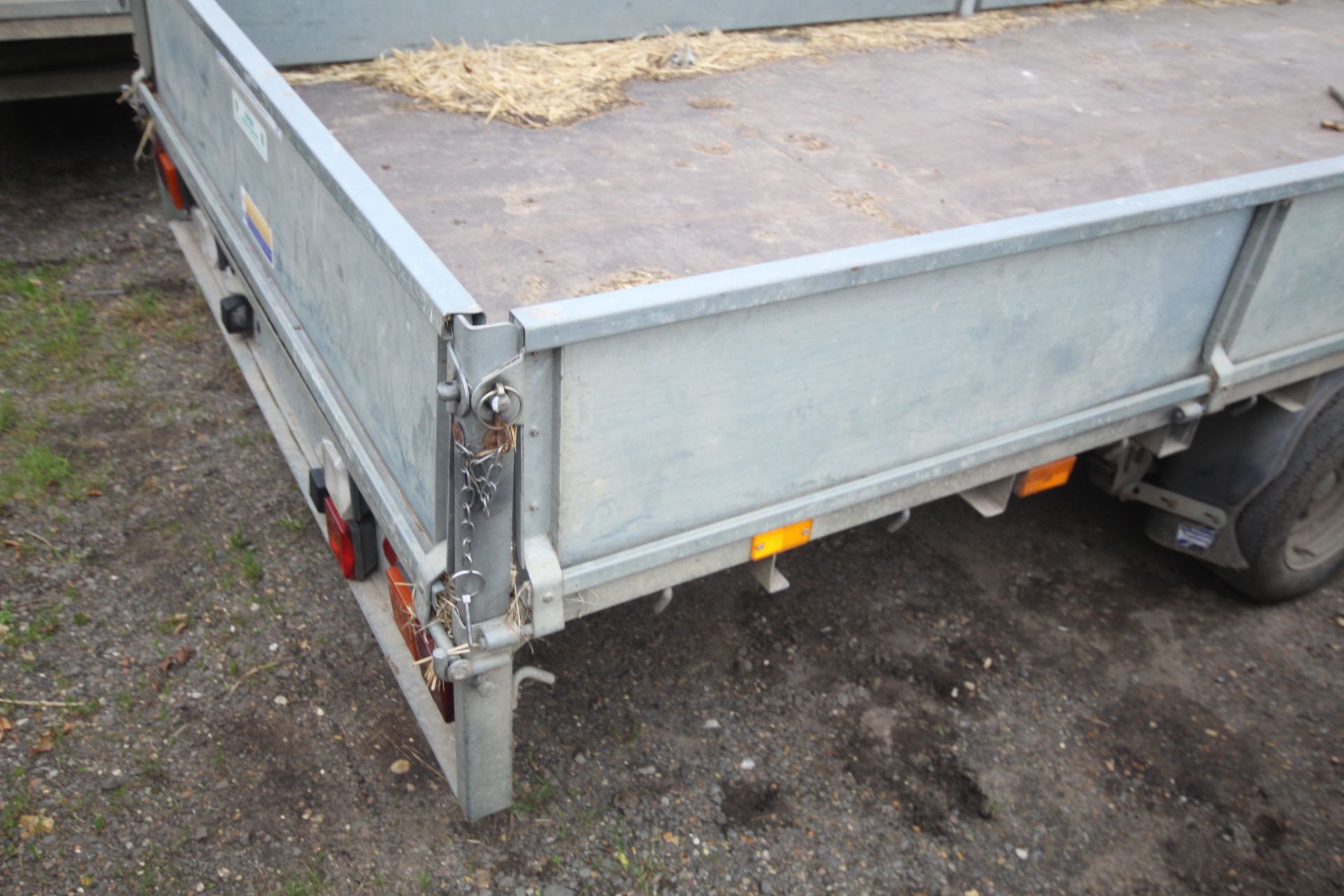 Ifor Williams 16ft twin axle flat bed trailer. With sides. V - Image 20 of 32