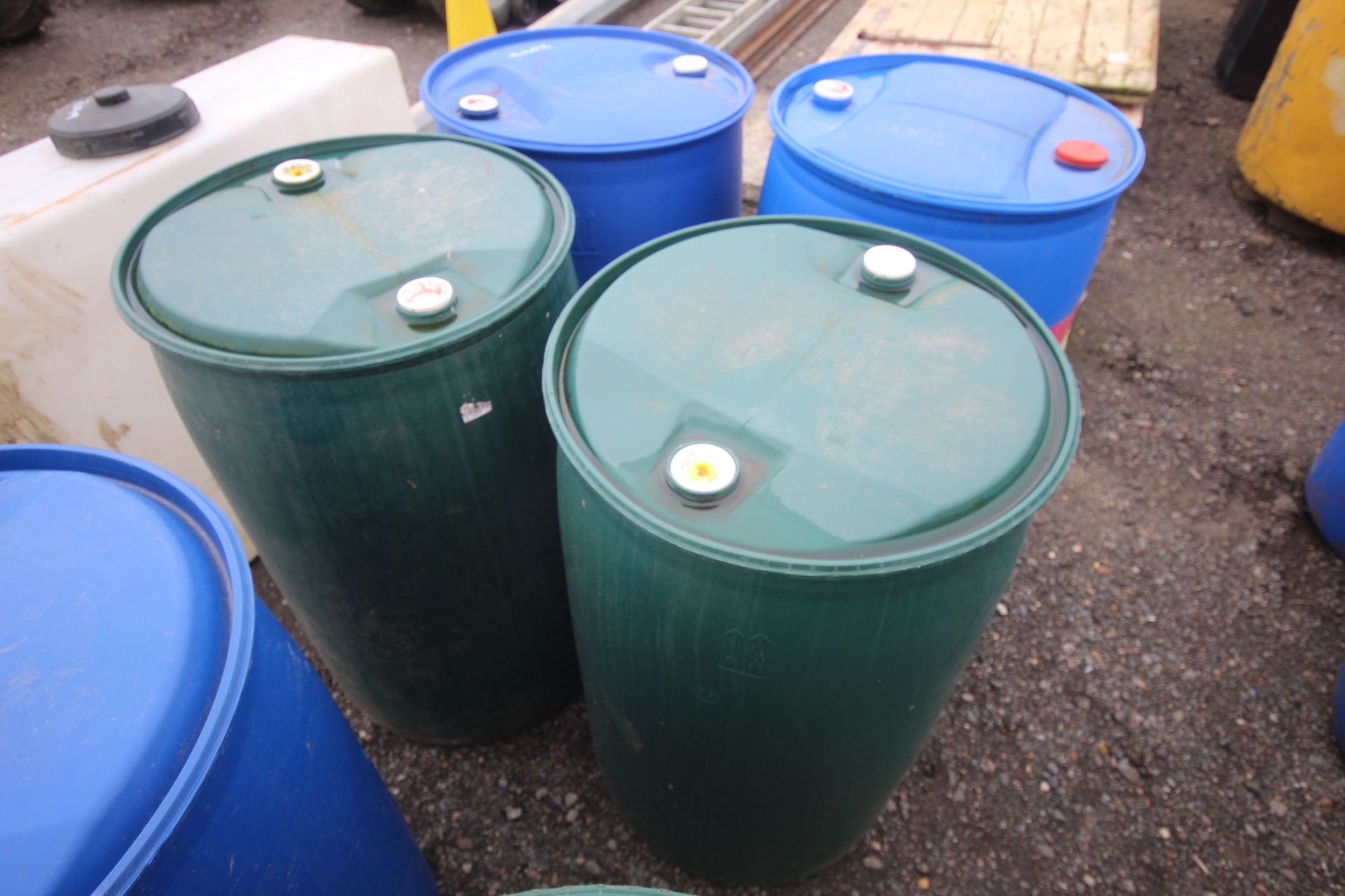 4x 200L plastic drums. V - Image 2 of 2