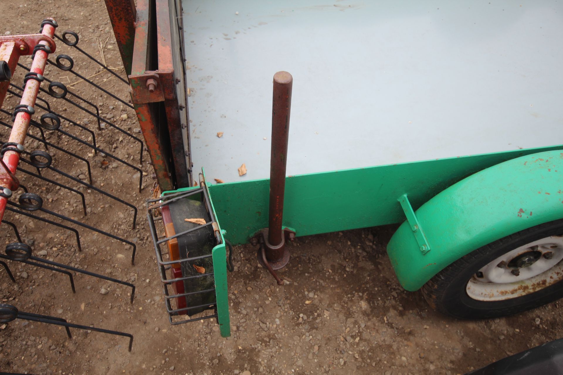 Single axle car trailer to carry quad/ ride-on mower. With rear ramp, lights and spare wheel. - Image 11 of 23