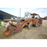 JCB 3C II 2WD backhoe loader. Registration Q106 EPV. With two rear buckets. Vendor reports that