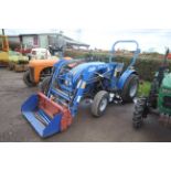 Lenar JL254 II 4WD compact tractor. Turf wheels and tyres. Lenar LDJL245K power loader. With
