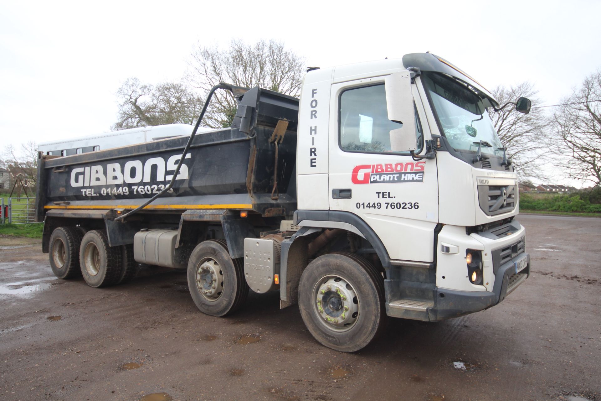 Volvo FMX 410 8x4 32T tipper. Registration WX13 CKF. Date of first registration 17/05/2013. 520,