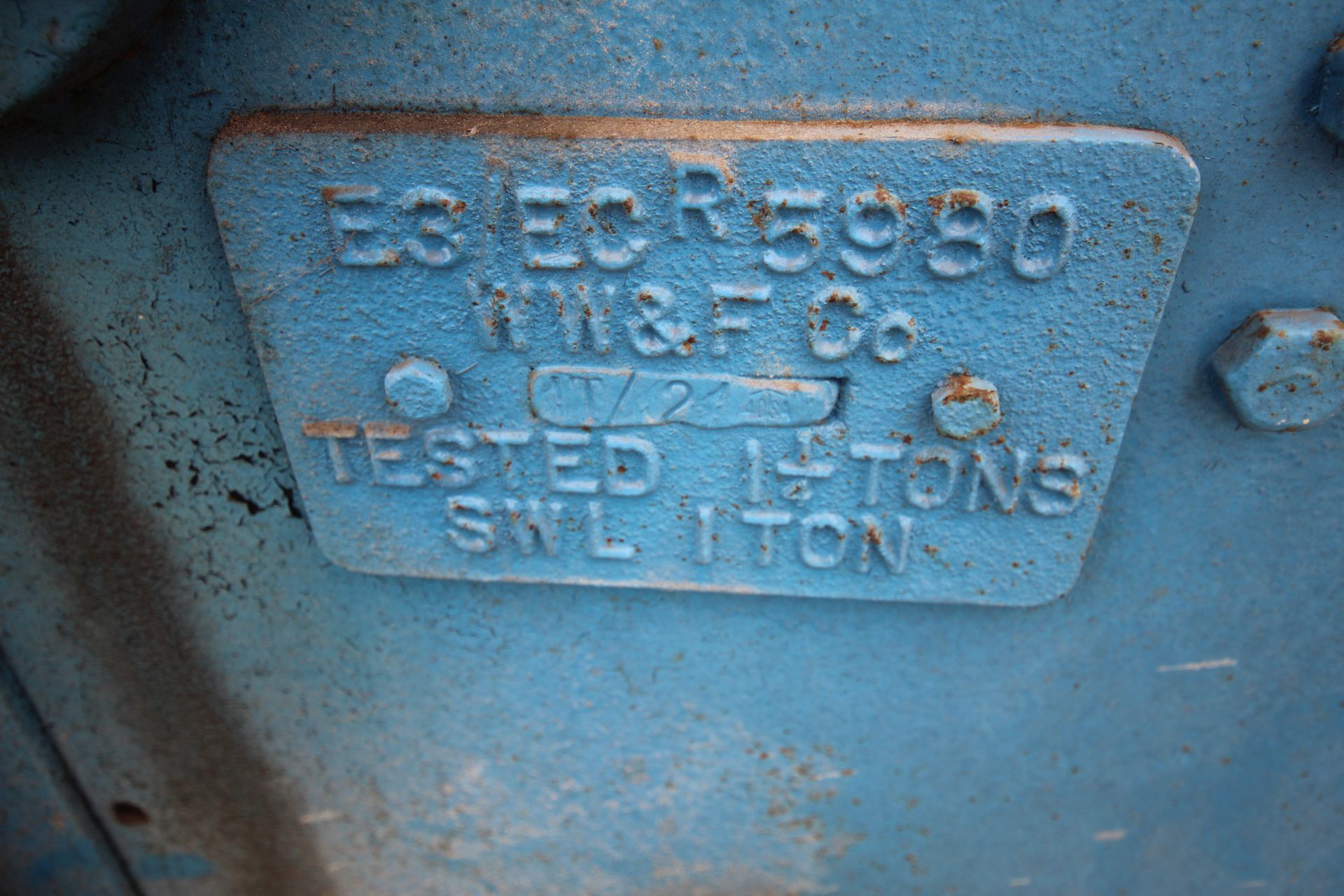 WW&F Co 1T electric winch. V - Image 8 of 8