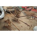 Cooks XL wooden beam horse drawn plough.