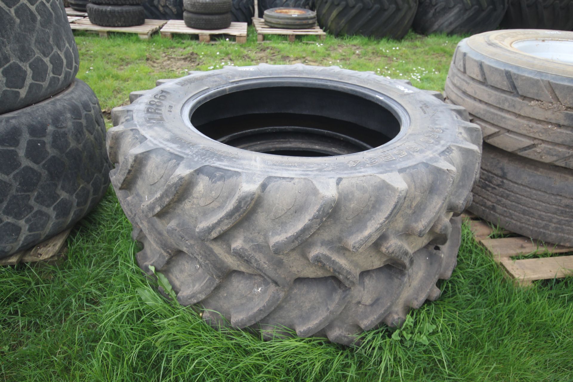 Pair of 380/85R34 tyres. - Image 2 of 4