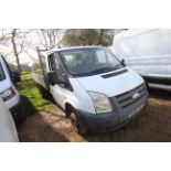 Ford Transit 2.4L diesel 3.5T drop side tipper. Registration BX08 PXC. Date of first registration