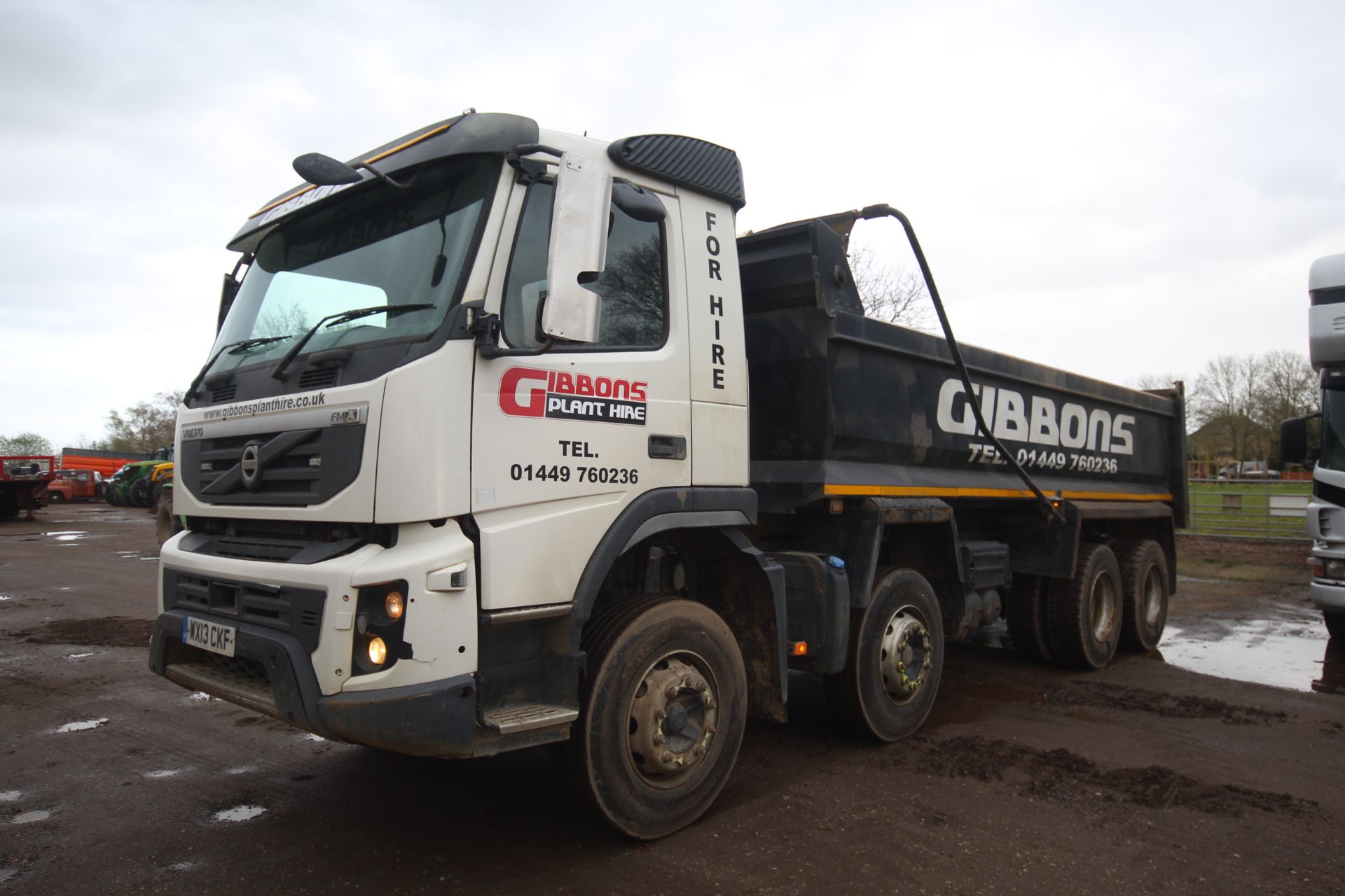 Volvo FMX 410 8x4 32T tipper. Registration WX13 CKF. Date of first registration 17/05/2013. 520, - Image 4 of 80